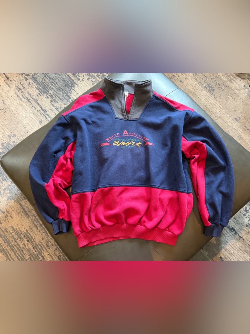 90’s Jockey “North American Sport” Colorblock Half-Zip Pullover